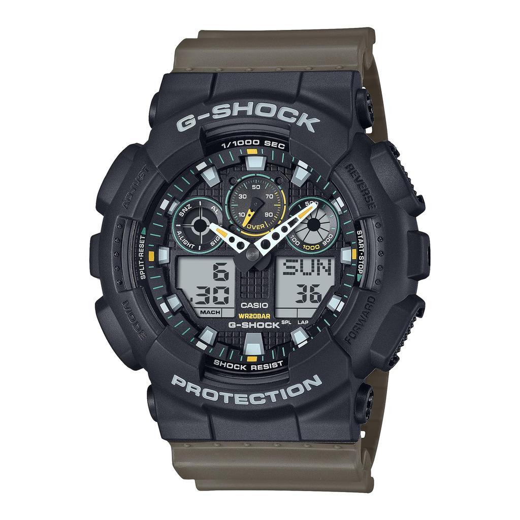 Casio G-Shock Men's Watch GA-100TU-1A3JF Olive Green Two-Tone Utility Series [Japan Authentic]