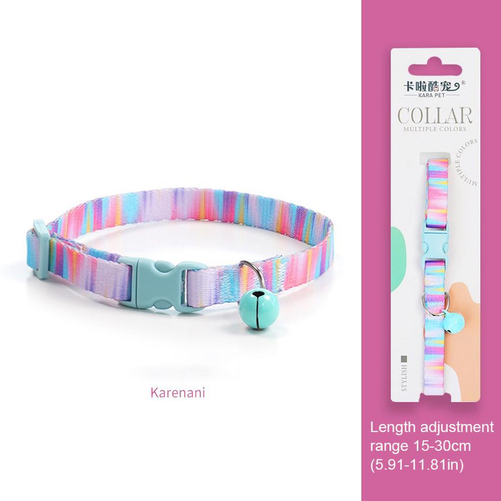 Cat Weaving 15-30cm Necklace Collar with Bell Anti-Suffocation Comfortable Safe Buckle Pet Decoration Accessory