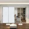 Self Adhesive Louvers Electrostatic Frosted Glass Lines Office Transparent And Opaque Mid Waist Striped Glass Film