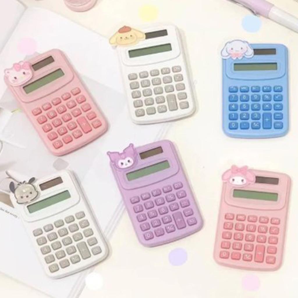 Cartoon Calculator Multifunctional Handheld Small Pocket Calculator with LED Display for Desktop Off