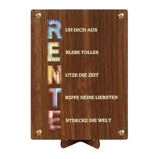 Wooden Money Holder Money Envelope with Hollow-out Pattern Cash Holder Wedding Cash Gift Holder for Christmas Birthday Graduation Festival