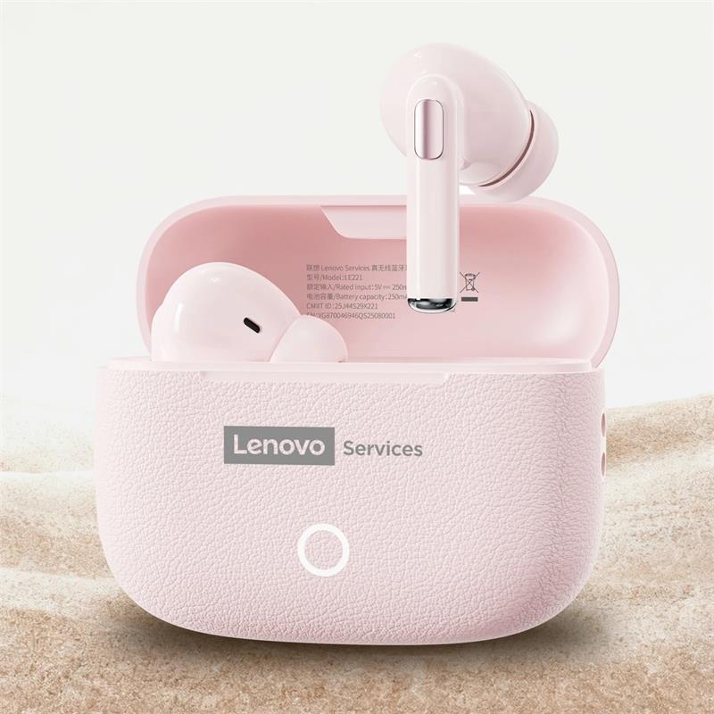 НОВЫЕ беспроводные Bluetooth-наушники Lenovo LE221 с Bluetooth 6.0, ENC шумоподавлением, TWS-наушники, 24 часа работы от аккумулятора, наушники с микрофоном