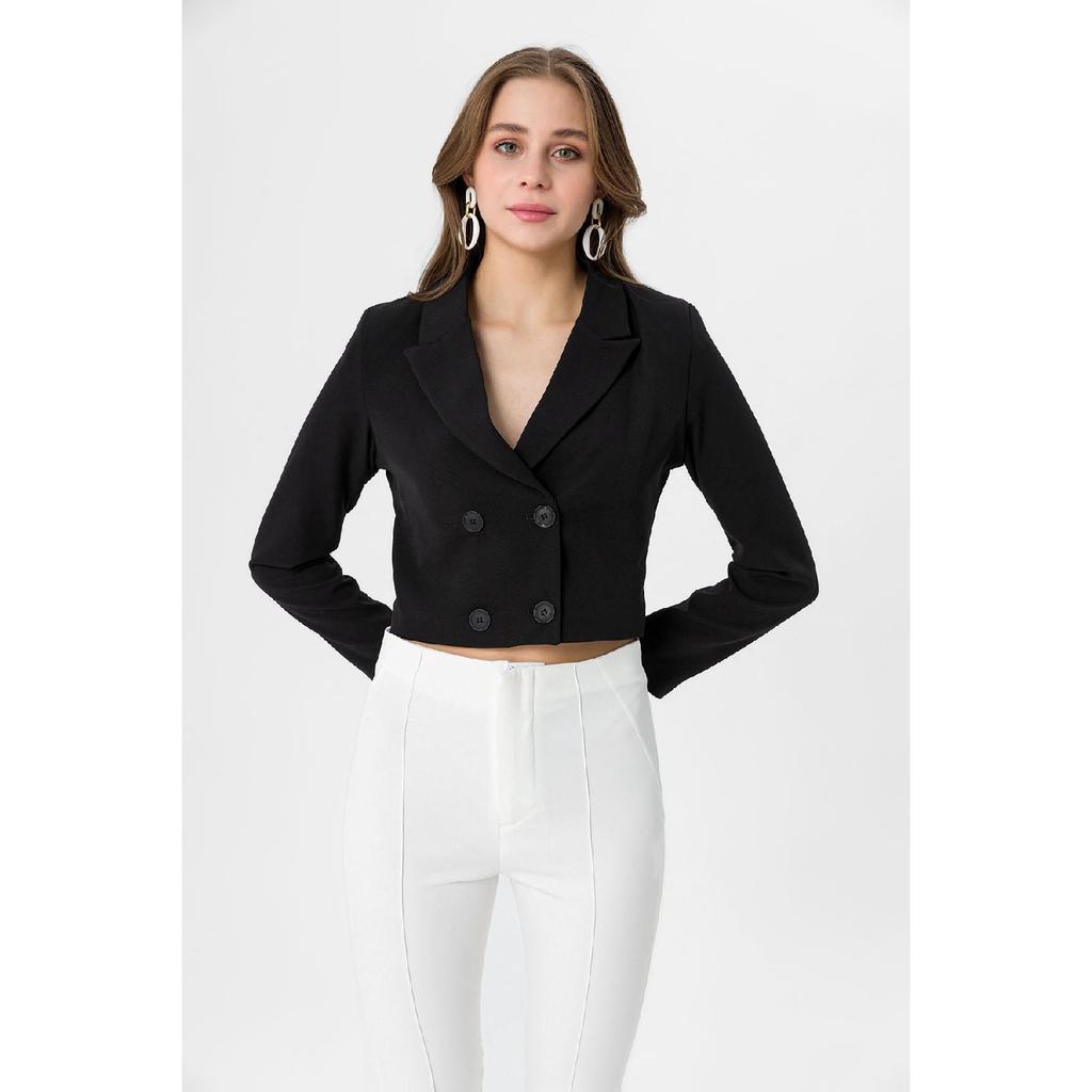 Women's Short Button-closed Blazer Jacket 245071 -