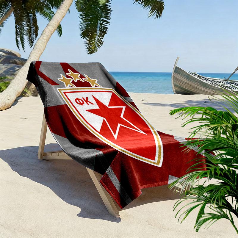 Crvena zvezda Print Beach Towel, Large Soft Quick Dry Towel for Beach Camping Swimming