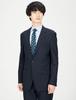 Takakyu Washable Stretch Shiny Wool Blend Regular Fit A4 Size Men's Two-Button Suit, Navy, 110013343701223,