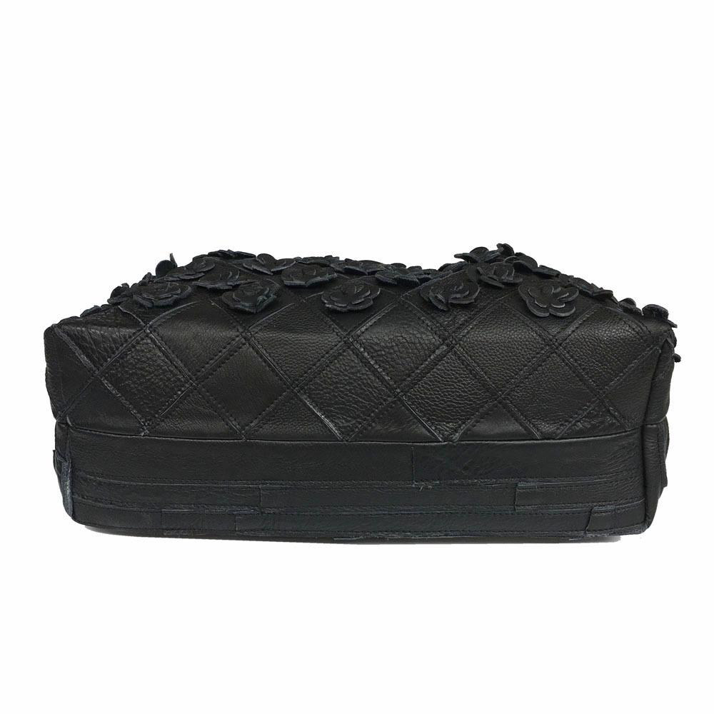 Винтажная женская сумка кроссбоди из натуральной кожи с цветочным принтом – ромбовидный узор, универсальная и повседневная