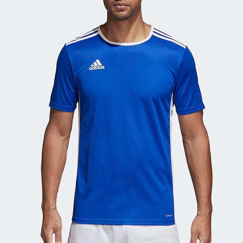 adidas Футболки Мужские Синие С Круглым Вырезом Средней Посадки Прямой Крой CF1037