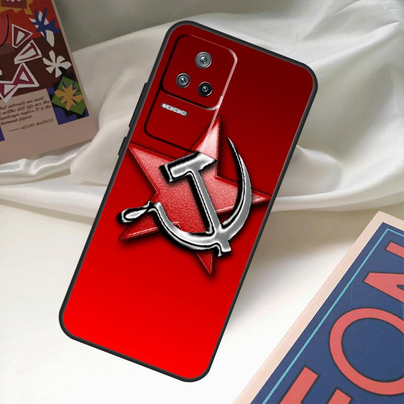 Чехол с флагом СССР для POCO X6 Pro X3 X5 F3 F5 M5s M6 Pro Xiaomi 14 Ultra 11T 12T 13T Pro 12 13 Lite