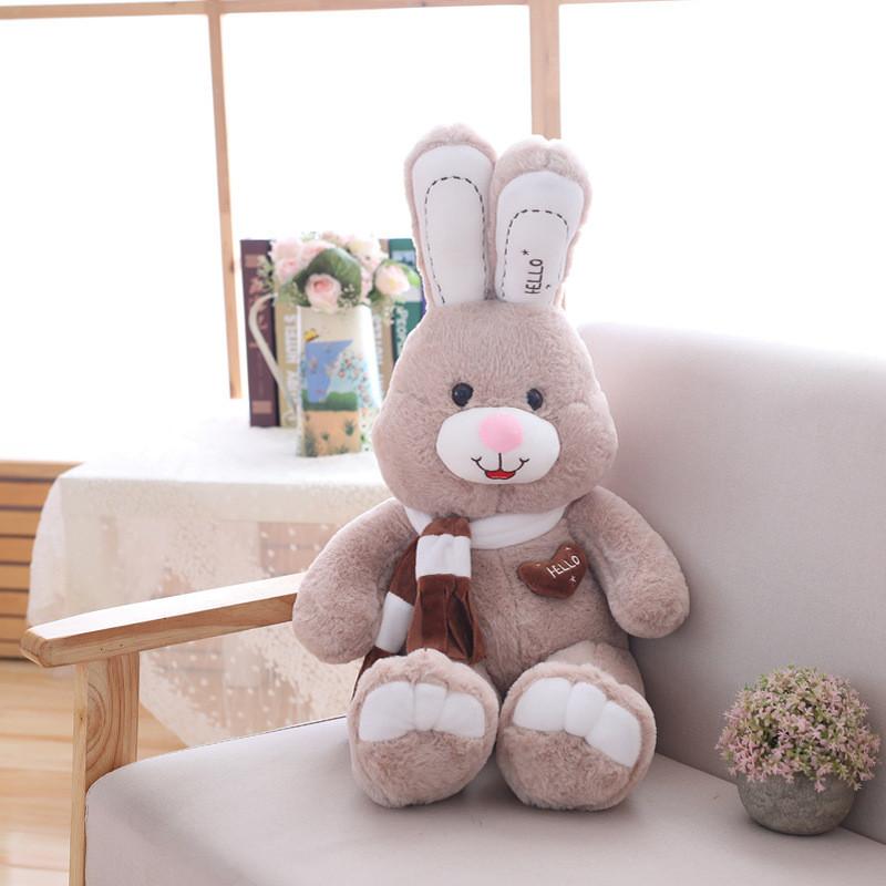 Rabbit Plush Toys Scarf Love Cartoon Animals Fill Doll Xmas Gift Stuffed Garnish
