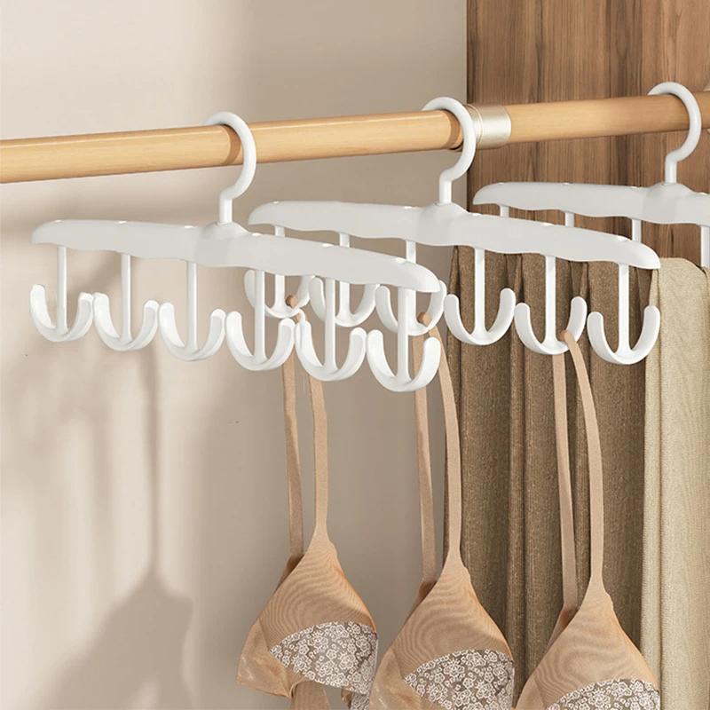 6 крючков для хранения женских вешалок для бюстгальтеров, вешалка для одежды, аксессуары для домашнего гардероба, органайзер для шарфов, мужская вешалка для галстуков и ремней