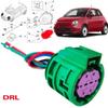 Разъем для подключения клеммы, совместимый с Fiat Для 500 2007-2025, разъем жгута проводов для лампы дневного света DRL