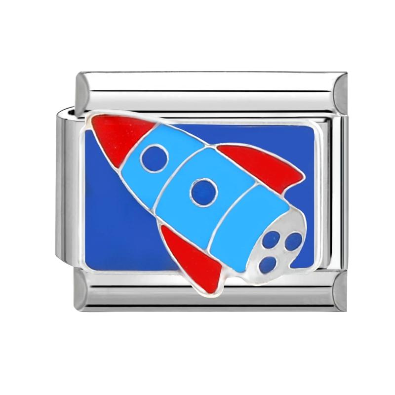 Модный бургер подсолнух ракетное сердце итальянские очаровательные звенья квадратные бусины подходят для 9 мм итальянского браслета из нержавеющей стали DIY изготовление подарков