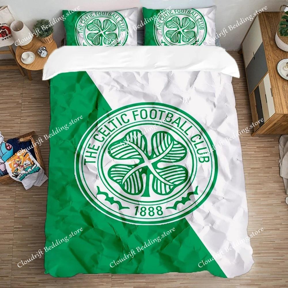 Забавный комплект постельного белья с пододеяльником и наволочками Celtics-FC для взрослых, мальчиков, девочек, декор спальни, чехол для одеяла, подарок, размер US EU AU 963
