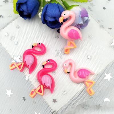 10 шт. Кавайные смоляные мультяшные животные Фламинго Плоские украшения Поделки Фигурки для украшения дома Мини-фигурки