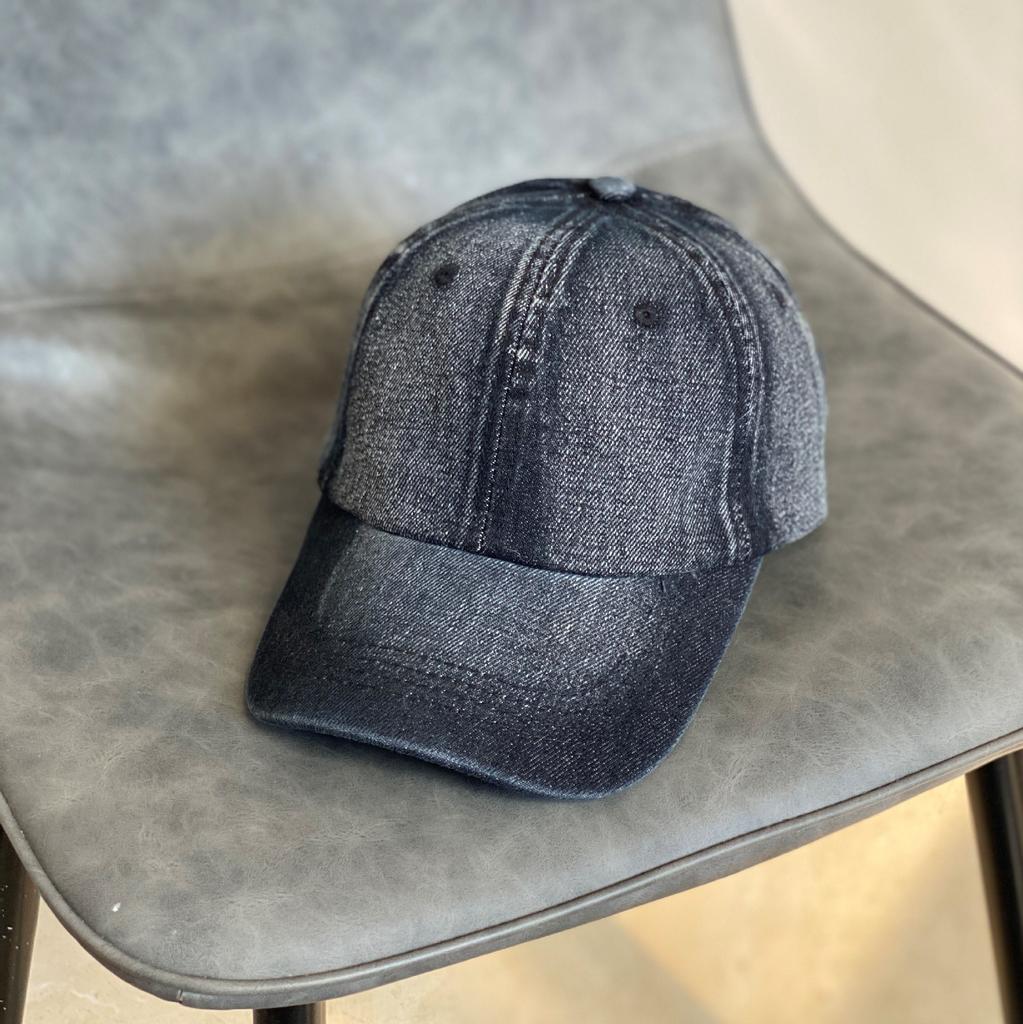 Джинсовая кепка Сезонная легкая кепка Повседневная бейсболка Женская универсальная закругленная шляпа от солнца Мужская модная большая окружность головы