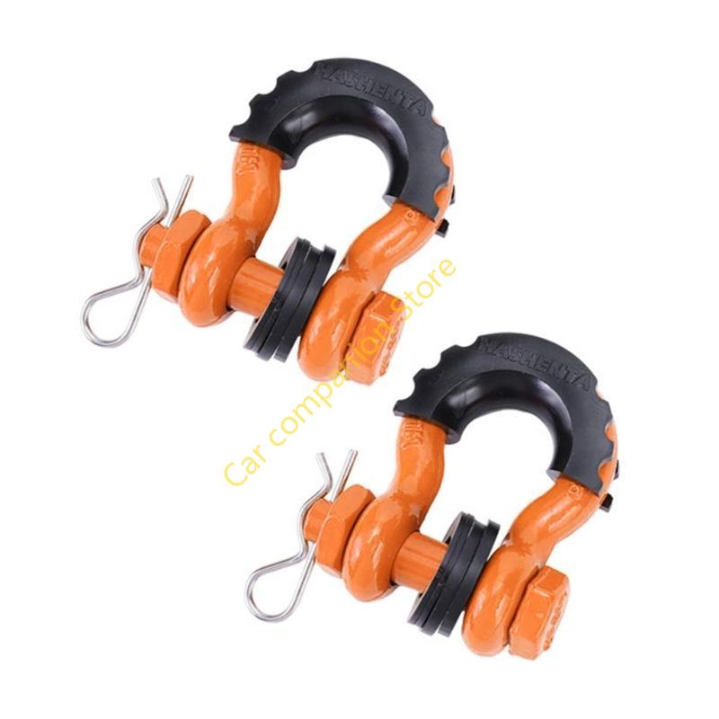 5/8" 18mm Pin Off-road Recovery Towing Gear Anti-Rust D-ring Bow Shackle 2Pcs 11UD