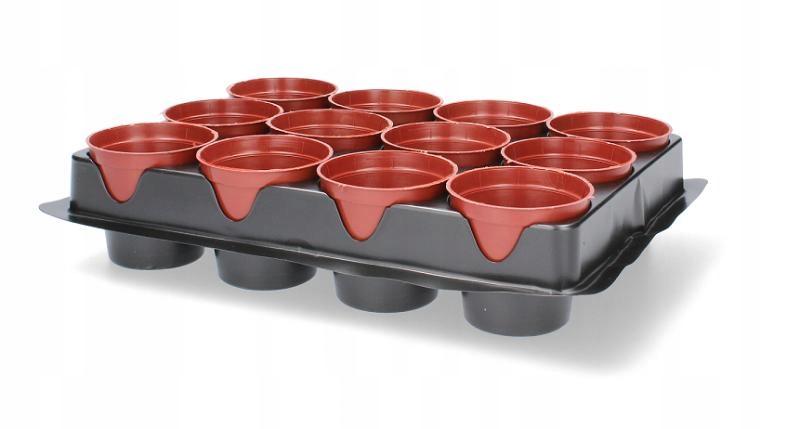 Gardenline Komplet 12 Doniczek + Tacka Eda3083