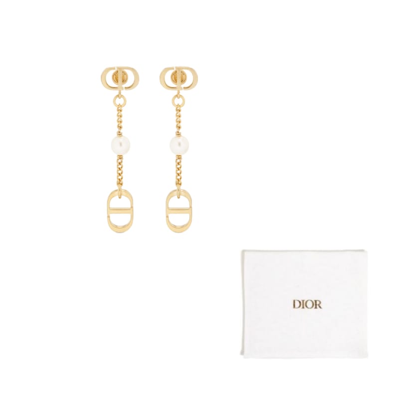 DIOR Metal Earrings Women's Gold E3089WOMMT