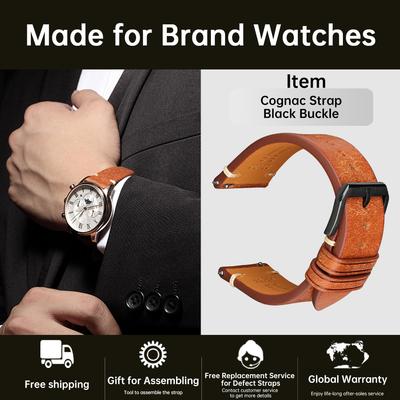 Ремешок для часов из коровьей кожи, натуральная кожа, 18 мм, 20 мм, 22 мм, винтажный ремешок для часов, подходит для HUAWEI Galaxy Gear s3, аксессуары для часов