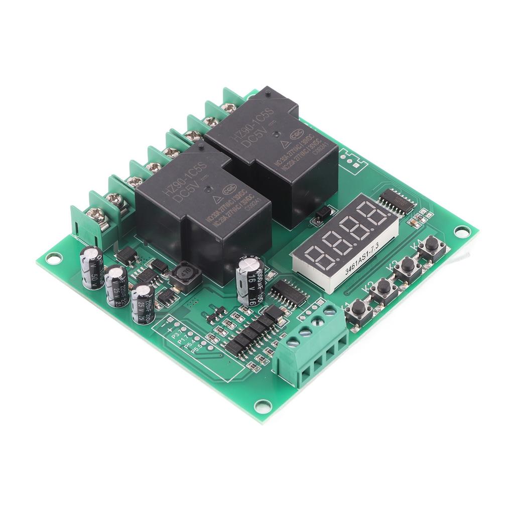   YYB 5 Motor Control Board Relay Timing Cycle Module, 12V 24V   AC 30A Load 6 Functions with Forward Reverse Control for Pumps Motors Lights  