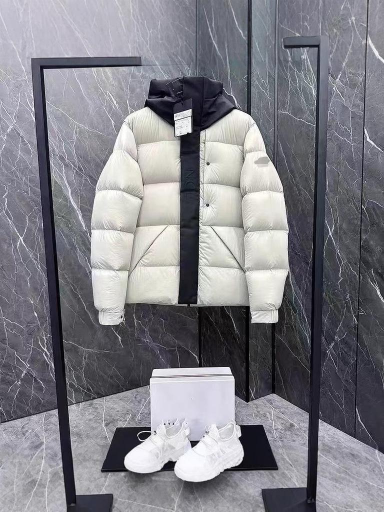 Унисекс пуховик с капюшоном Mengjia Black Warrior с тиснеными буквами