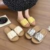 Thick-soled Cool Slippers 2025 Summer Girls Open-toe Fashion One-word Drag Soft-soled Simple Casual Outer Slippers