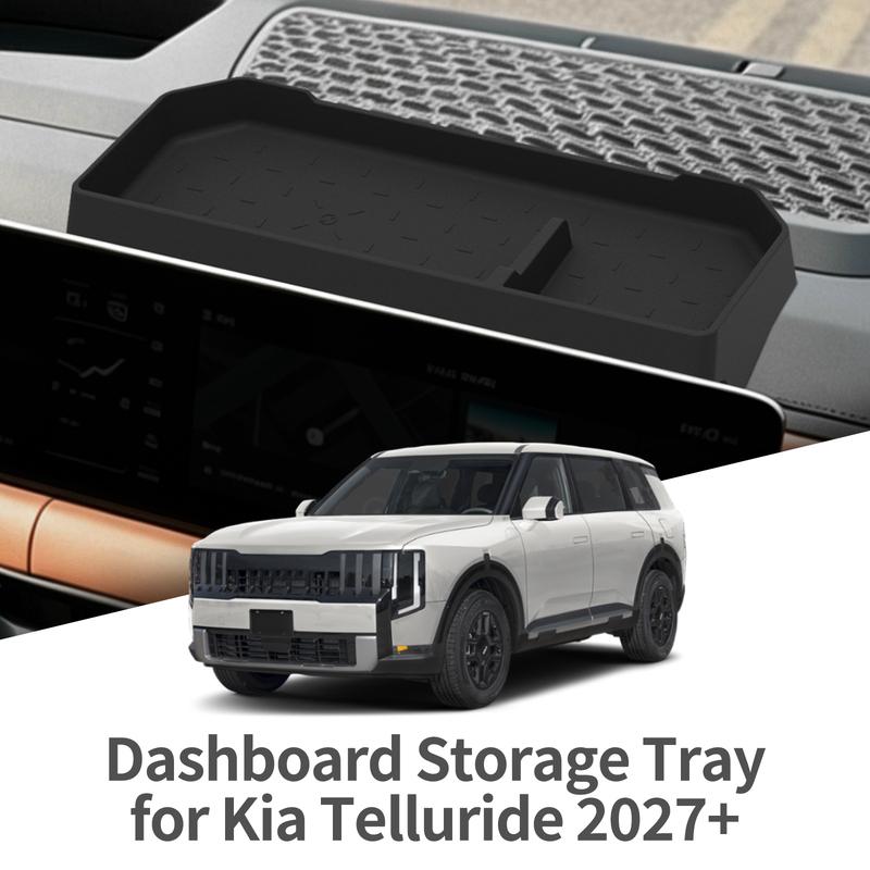 for Kia Telluride 2027 Central Control Screen Rear Storage Box Dashboard Tray Car Interior Accessories Black
