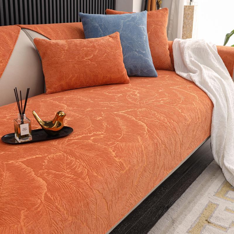 Подушка для дивана Нескользящая Простая Универсальная Пылезащитная Утолщенная Подушка Современный Чехол из Ткани Четыре Сезона Все Включено Универсальная