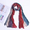 Bali Yarn Printing Scarf Color Matching Color Contrast Imitation Hand-Painted Tie-Dye Twist Wrinkled Scarf