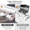 1 Set Under Desk Drawer Space-saving Large Capacity Plastic Multifunctional Stationery Pen Organizer Drawer for Home