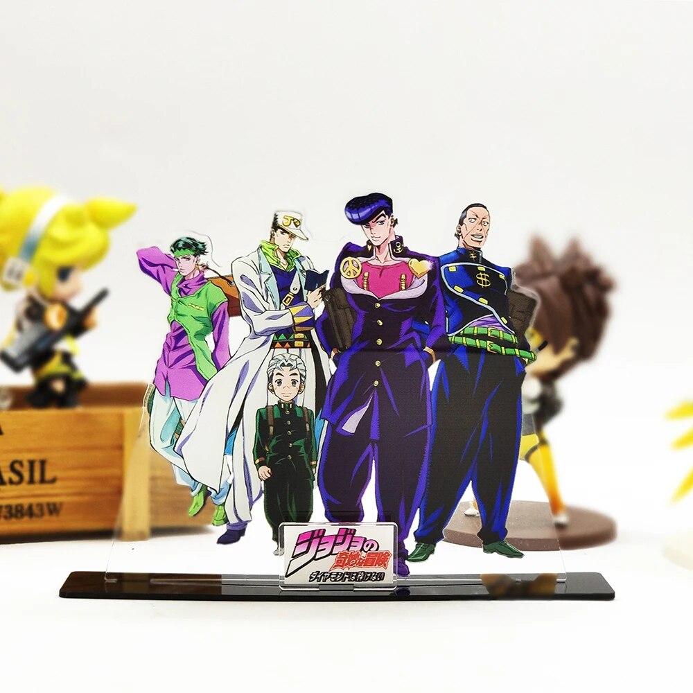 JOJO JOJO's Bizarre Adventure Group Josuke Koichi Okuyasu Group Family Acrylic Stand Standee Toy Figure