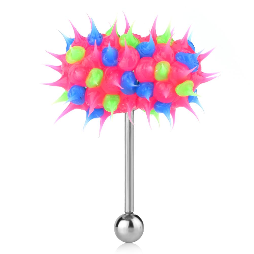 Vibrating Tongue Ring Stud Barbell Stainless Steel Body Piercing Jewelry (#6)