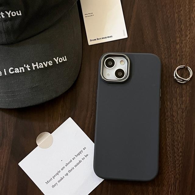 Роскошный шелковистый жидкий силиконовый чехол для Iphone 14 11 12 13 Pro Max с металлической рамкой для камеры, боковые кнопки, мягкий чехол для телефона