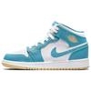 Детские кроссовки Air 1 Mid GS Aquatone Blue White Celestial-Gold DQ8423-400