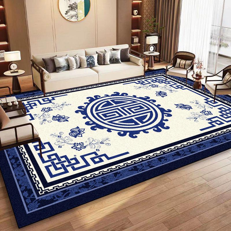 Новый китайский стиль, роскошный ковер, гостиная, большая площадь, кофейные столики, нескользящие коврики, художественное украшение, спальня, моющиеся напольные коврики