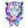 DIY 5D Diamond Painting Cross Stitch Colorful Tiger Mosaic Diamond Embroidery