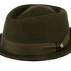 Wool felt hat, gem top curled top hat, men's and women's versatile fashion felt hat