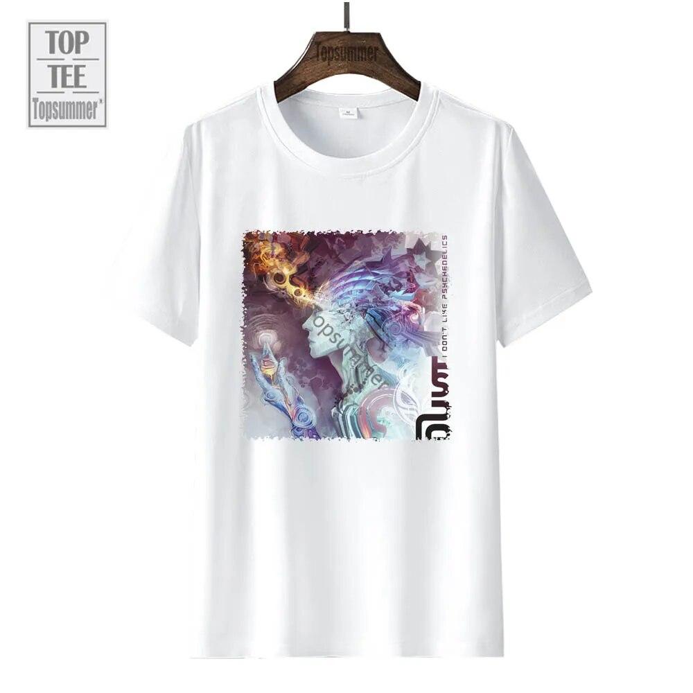 Футболка с альбомом «Я не люблю психоделики», футболка Dust Tour, унисекс, уличная одежда в стиле готики, хлопковые футболки, женский топ с короткими рукавами