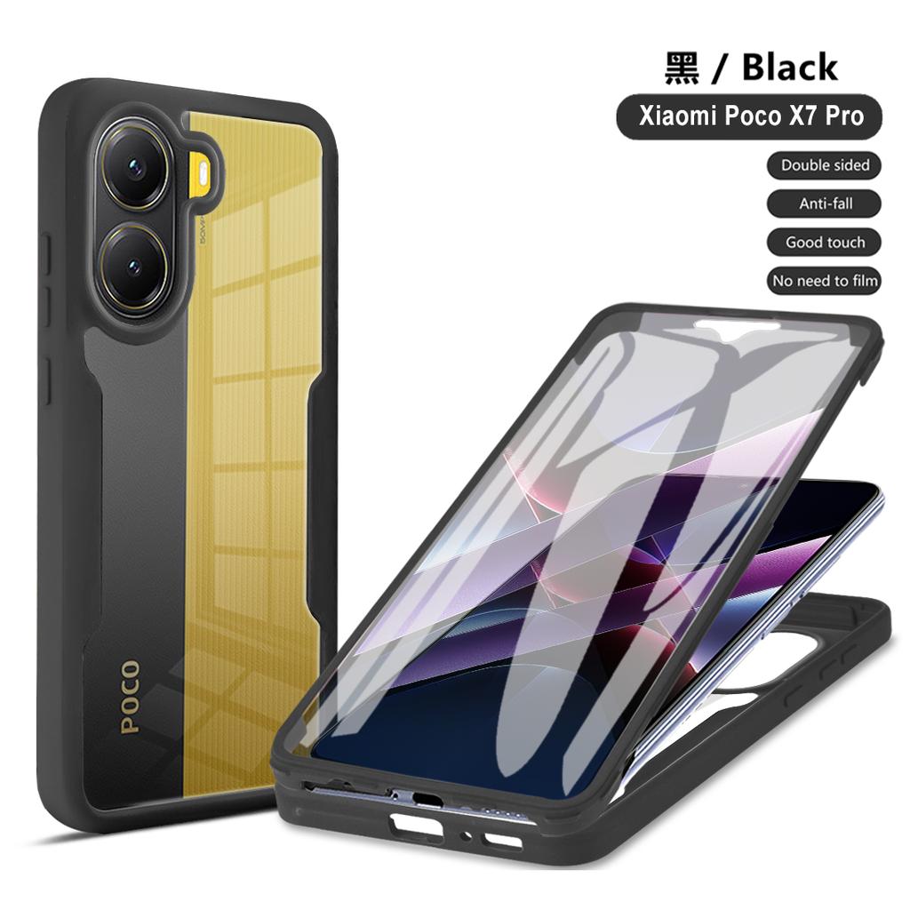 Противоударный чехол с полной защитой корпуса для Xiaomi Poco X7 Pro 5G Защитная крышка Прозрачный Fundas Coque Capa
