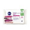 Lingettes démaquillantes NIVEA - Douces 3 en 1 - Biodégradables - Huile d'amande hydratante - Pour peaux sensibles