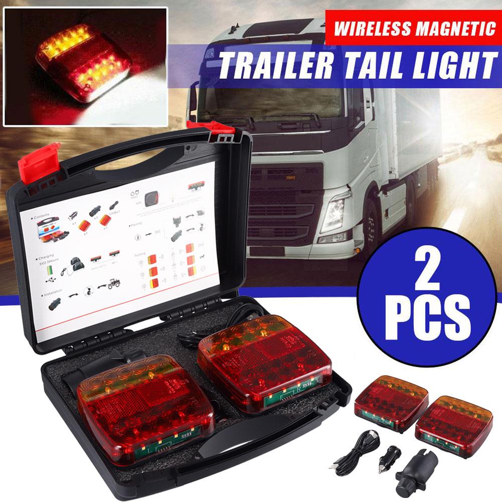 Wireless LED Magnetic Trailer Tail Lights Rechargeable ECE EMC Approved Cable-Free 12V Truck Rear Lamp For Trailer Lorry Ca B7X0