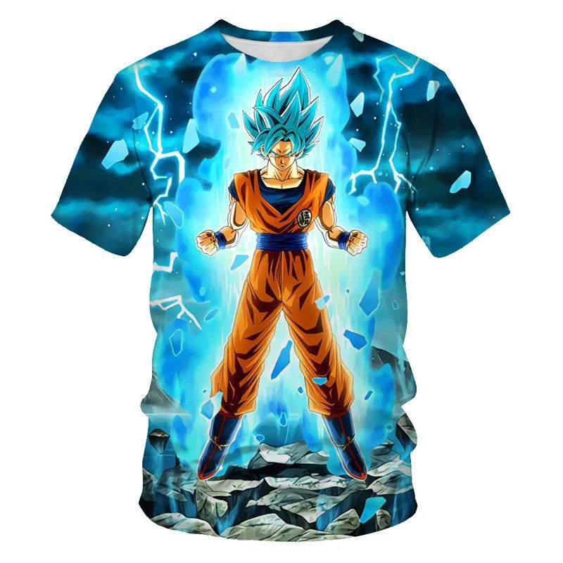 Anime Dragon Ball Son Goku 3D Print Kids Summer Fashion Casual Unisex Children's Clothing Tshirt Tops