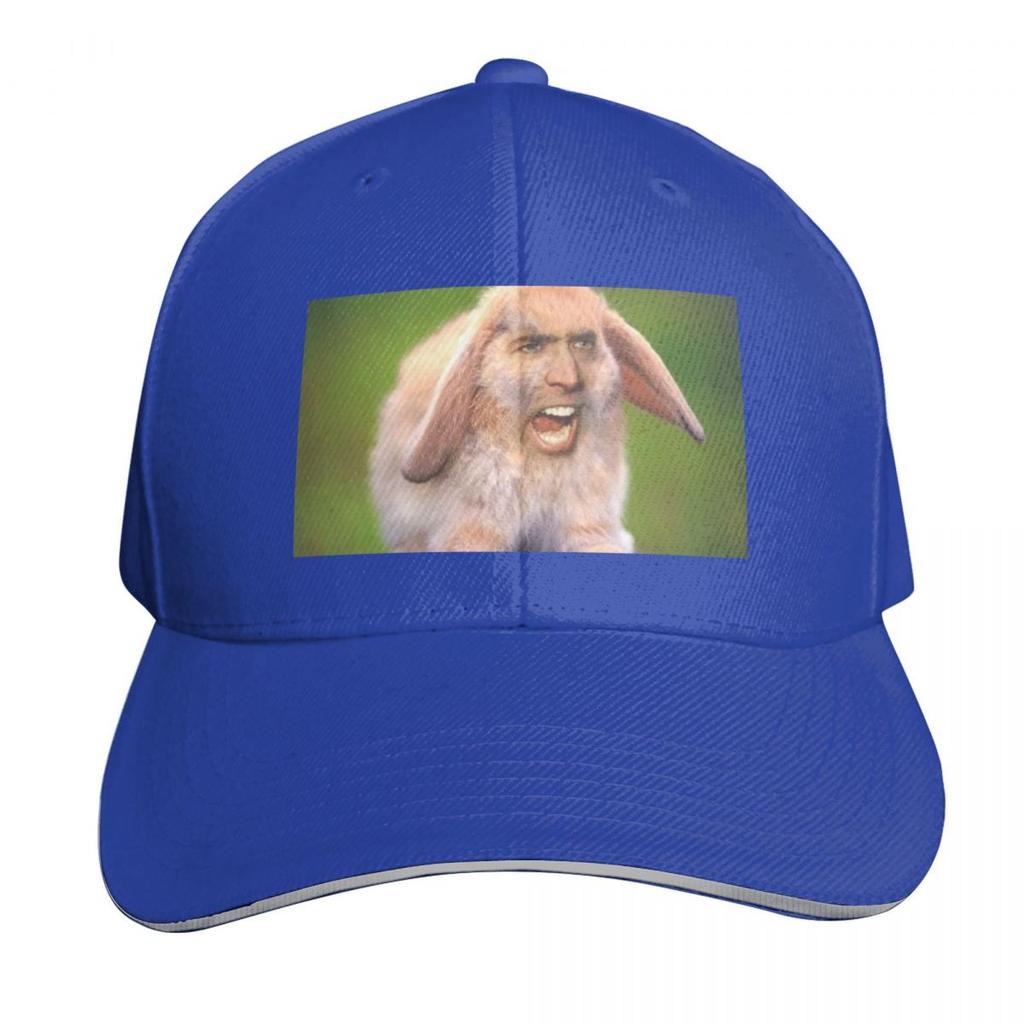 Nicolas Cage Bunny Photoshop Baseball Cap Contrast Two Tone Brim Snapback Flat Bill Strapback Dad Hat