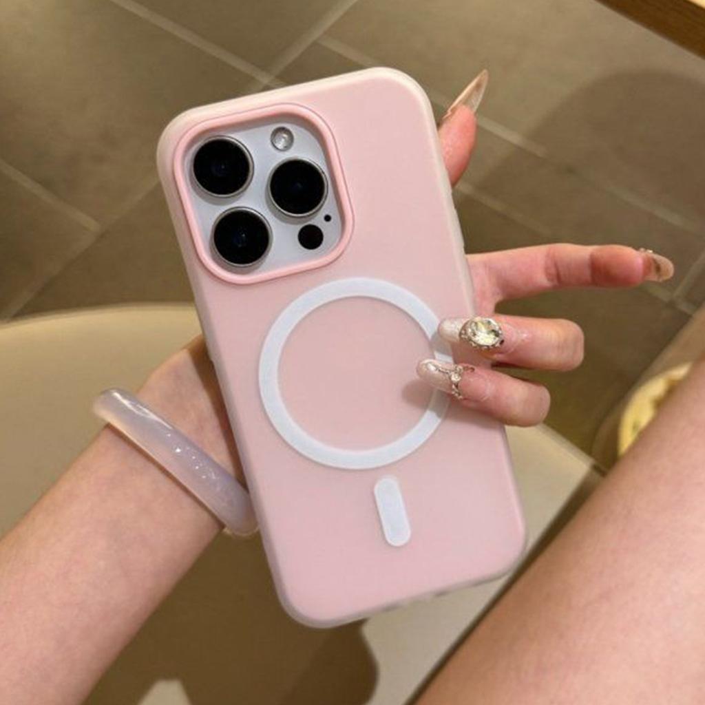 Силиконовый магнитный чехол-трансформер 2-в-1 для чехла для телефона Apple Магнитный защитный чехол для телефона Все включено Однотонный матовый Для девочек
