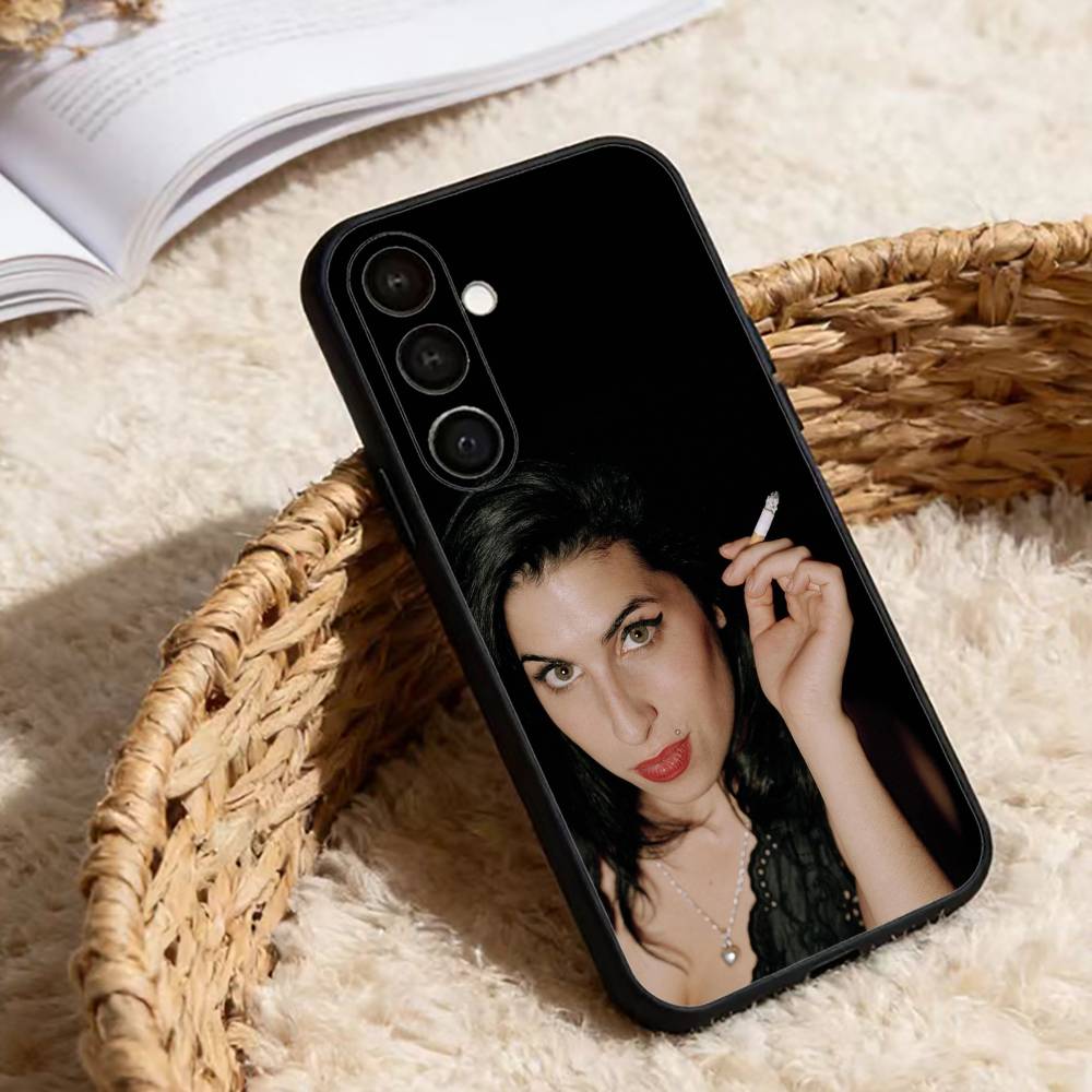 Чехол для телефона Amy Winehouse Back to Black для Samsung Galaxy A20, 21s, 22, 31, 32, 52, 53, 72, 73, 80, 91, Мягкий черный корпус