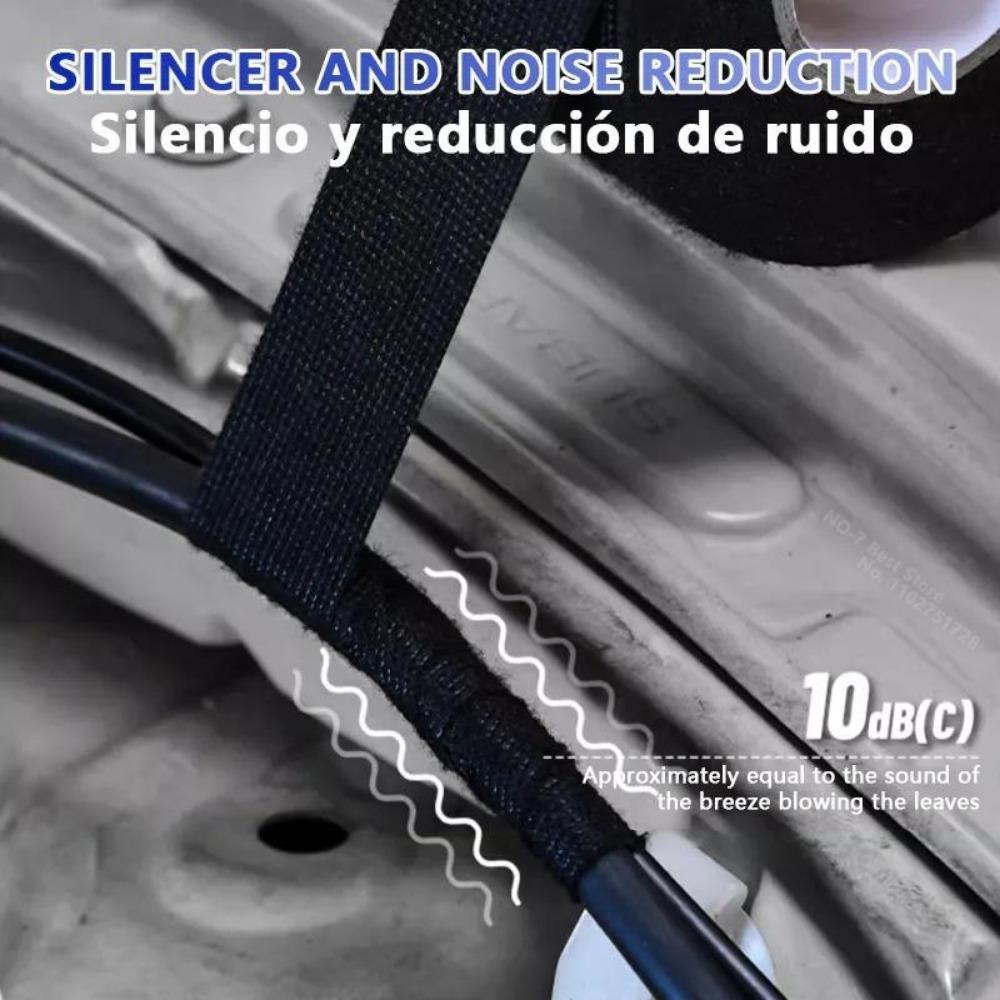 Автомобильная тканевая лента для жгутов проводов, термостойкая, водонепроницаемая, изоляционная, электроизоляционная лента, черная самоклеящаяся тканевая лента