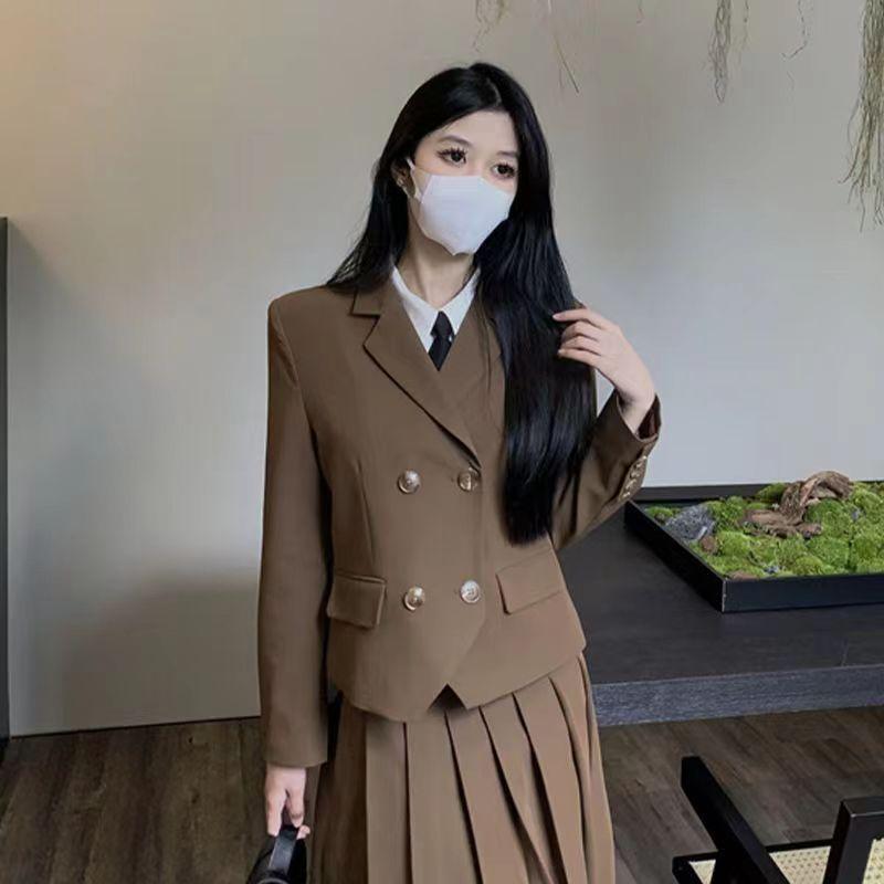 Изысканный женственный костюм для офиса, женский деловой пиджак с юбкой