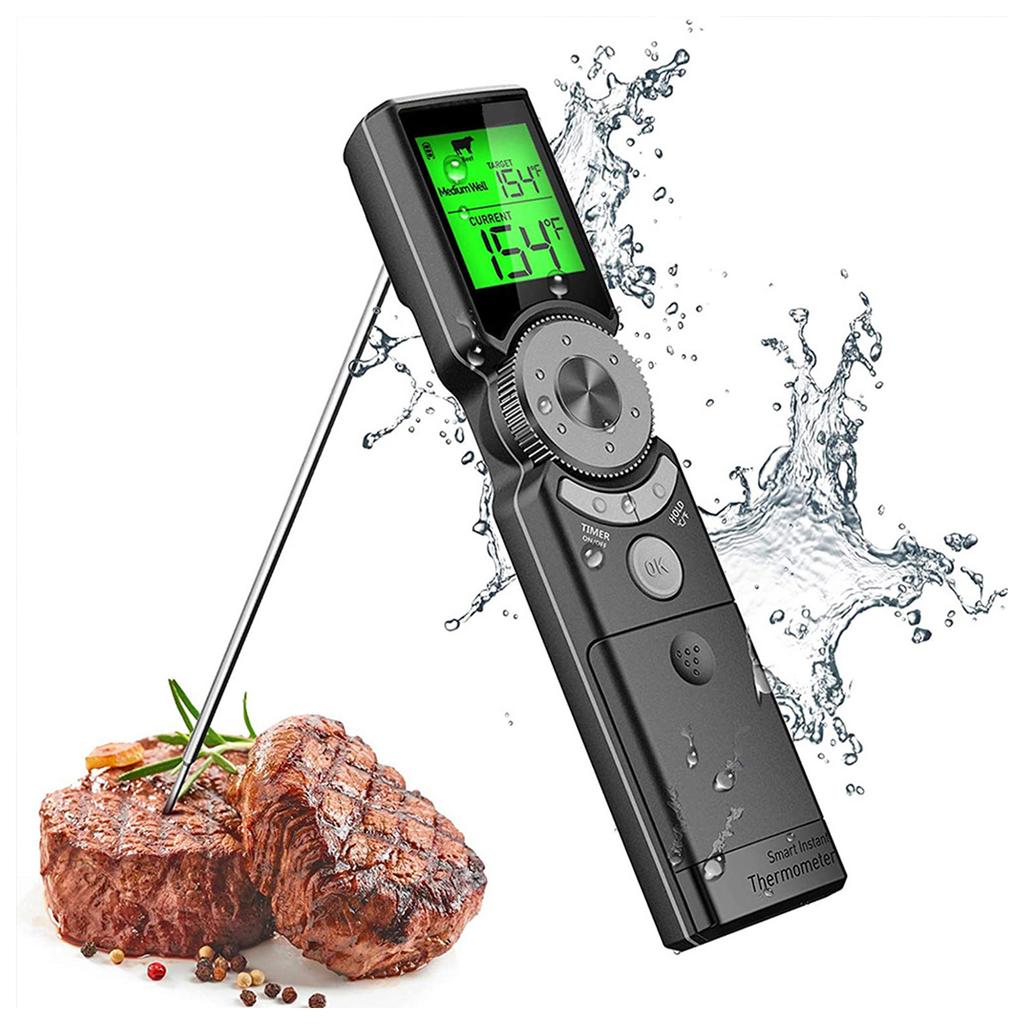 Термометр для мяса с нержавеющим зондом, водонепроницаемый пищевой термометр для приготовления пищи, выпечки, жидких конфет, гриля, барбекю, фритюрницы