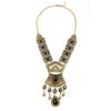 Ethnic Style Simulation Gemstone Decoration Women Metal Necklace With Tassel