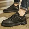 Мужские ботинки для отдыха на открытом воздухе Зимние высокие кожаные туфли Модная обувь Модные ботильоны Деловая повседневная обувь Мужские кроссовки